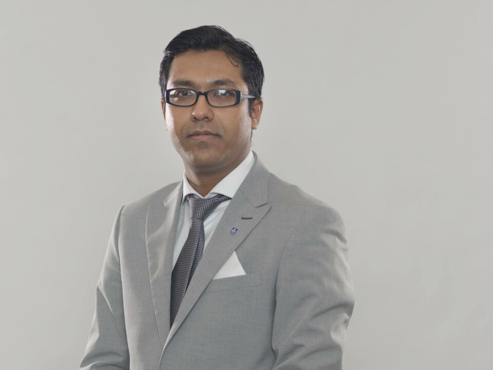 Joydeb Paul, global salgssjef for Yara innen akvakultur sier de vil redusere fotavtrykket innen fôrproduksjon, og samtidig satse på en bærekraftig fremtid. Foto: Yara.