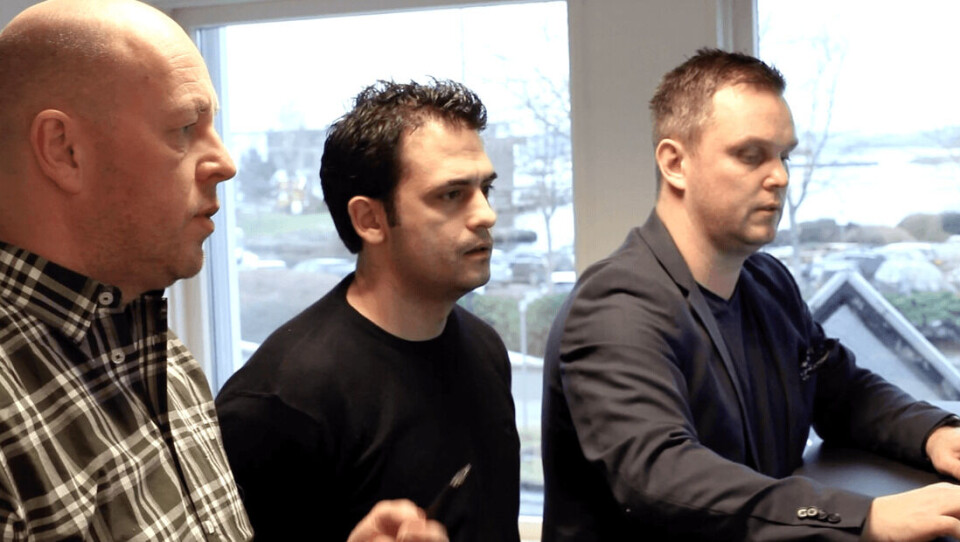 Gründerene Fredrik Schmidt Fotland, Kenneth Joseph og Raymond Bertelsen i Ocean Snacks vil tilby et sunnere snacksalternativ til barn og voksne. Foto: Ocean Snacks.