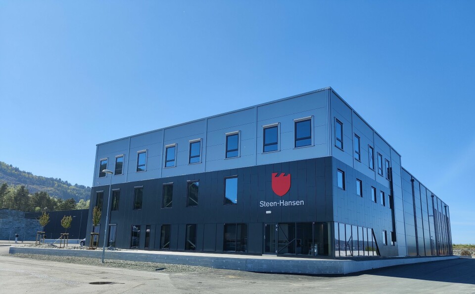Steen-Hansen sitt nye fabrikklokale på Hylkje i Bergen Kommune. Foto: Steen-Hansen.
