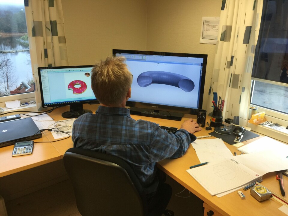 Her blir Marine Donuten designet. Foto: ØPD. Her blir Marine Donuten designet. Foto: ØPD.