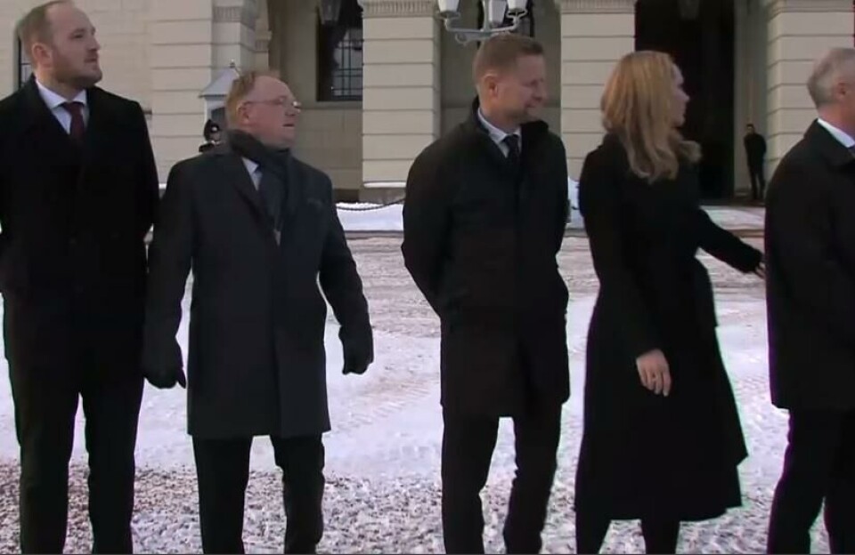 Per Sandberg fortsetter som fiskeriminister. Skjermdump: regjeringen.no Per Sandberg fortsetter som fiskeriminister. Skjermdump: regjeringen.no