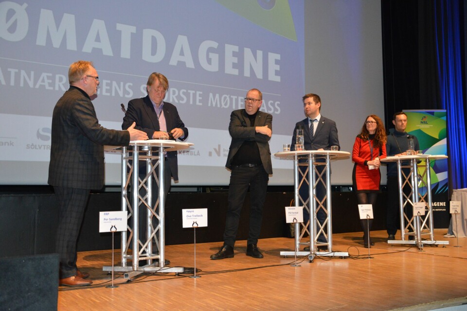 Politisk debatt under Sjømatdagene. Foto: Therese Soltveit.