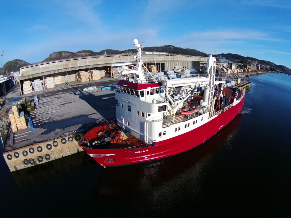 MS Folla2 settes inn i en prøverute fra Trondheim til Øksfjord. NTS Shipping håper på flere faste oppdrag. Foto: NTS Shipping AS.