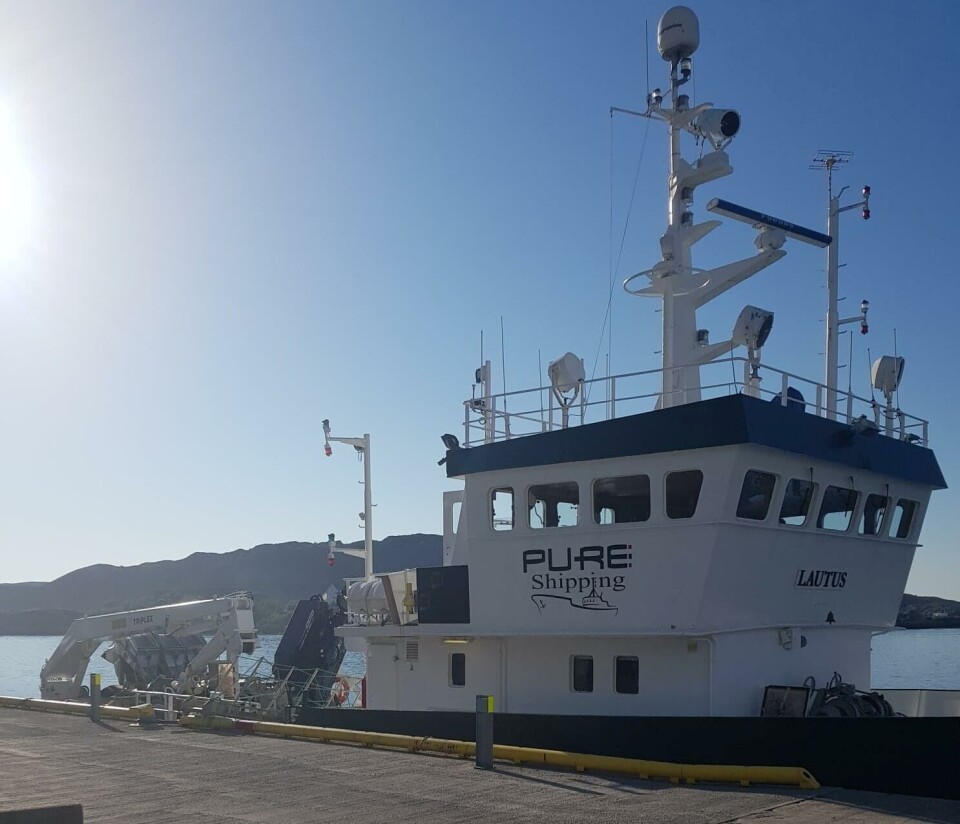 MS «Lautus» (tidligere MS «Vestfjord») er et avlusningsfartøy som har vært igjennom flere ombygginger fra den originalt ble bygget i 1984. Foto/Video: Bjørnar Blaalid.
