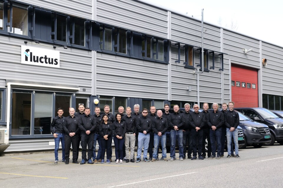 Fluctus sin filosofi har alltid vært å benytte lokale underleverandører i størst mulig grad. Her utenfor kontorlokalene i Austevoll. Foto:  Fluctus