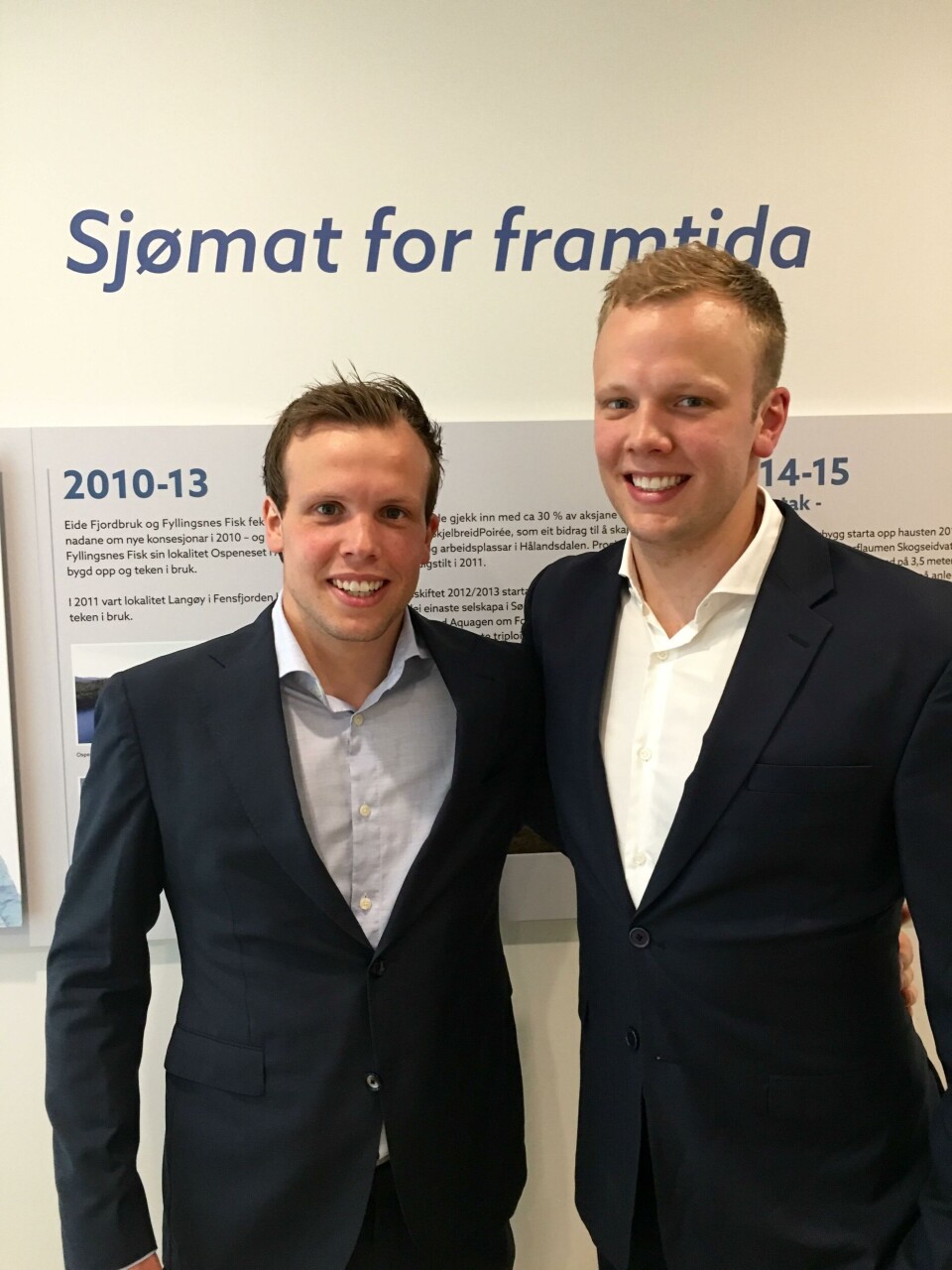 Frå venstre Erlend og Sondre Eide. Foto: Eide Fjordbruk.