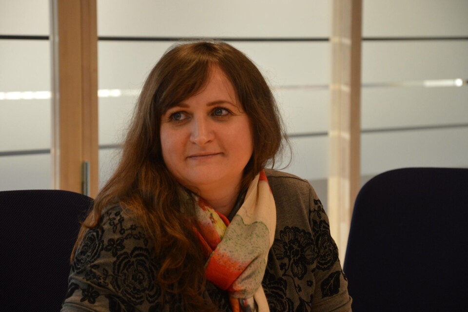 Forsker Crina Silvia Ilea har opprettet og arbeider med Green fish farming konseptet. Foto: Magnus Petersen.