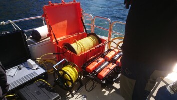 ROV utstyr som brukes til å dokumentere prototypen under vann gir uvurderlig data for utviklingsarbeidet. Foto: Probotic