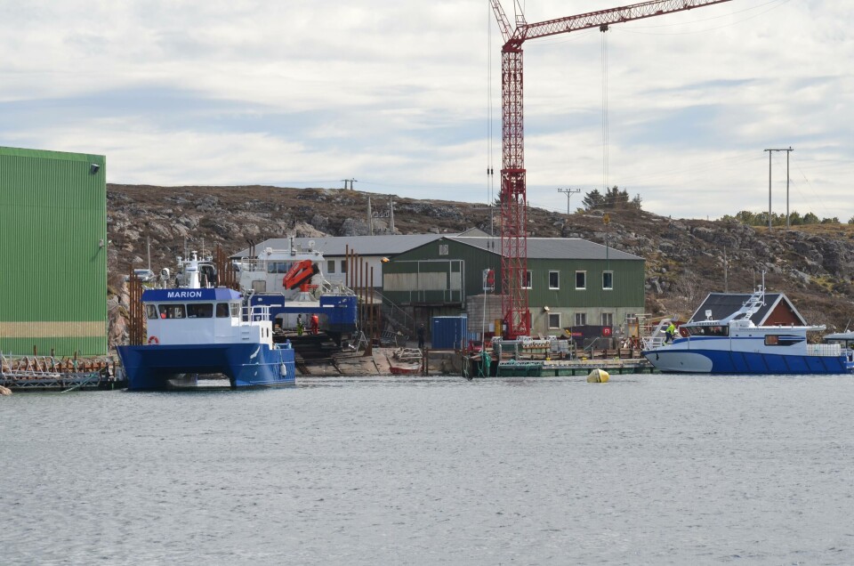 Skipsverftet Ørnli Slipp AS har levert mange båter til oppdrettsnæringen de senere år, deriblant M/S «Marion» og M/S «Frøyskarv». Foto: Ørnli Slipp AS.