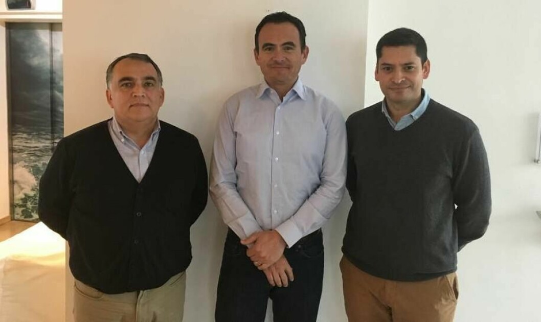Gonzalo Romero, Hugo Contreras og Erich Guerrero. Foto: Salmonexpert.
