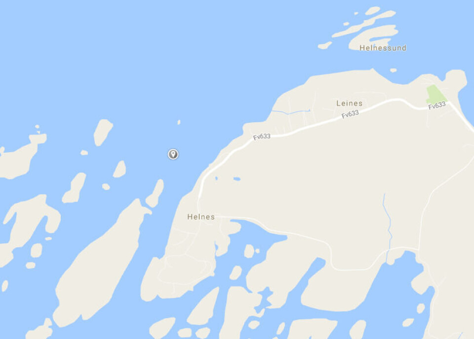 Omtrent i det markerte området ligger de to merdene i dag. Foto: GoogleMaps.