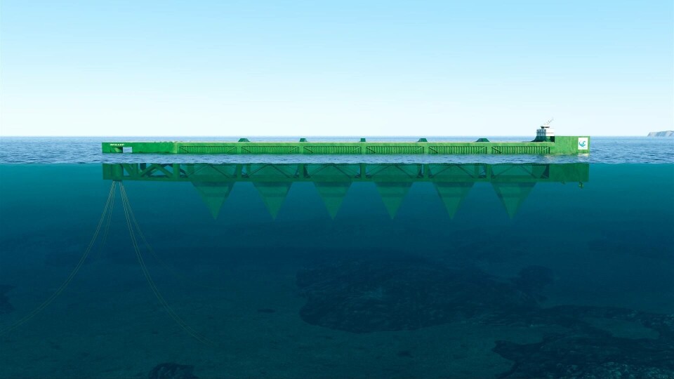 Konstruksjonen sett fra siden. Bilde: Nordlaks.