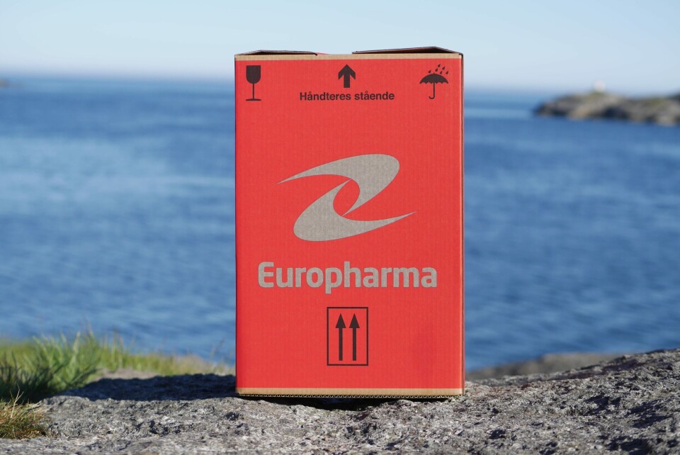 Eske for retur av legemidler som ikke er brukt. Foto: Europharma.