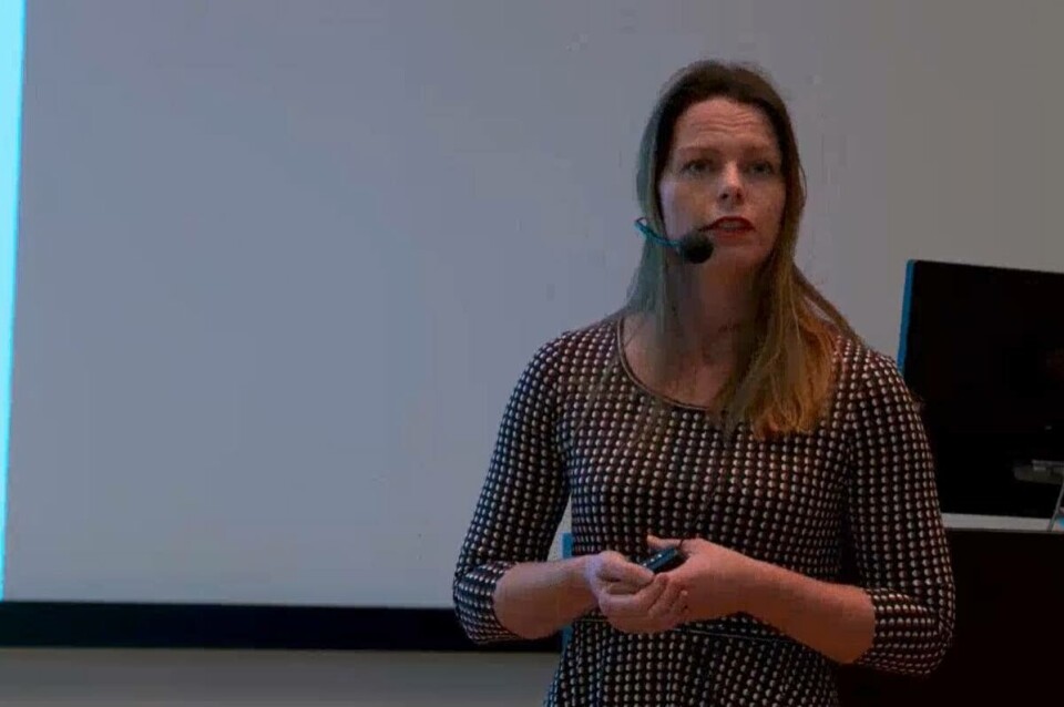 Seniorforsker Britt Bang Jensen ved Veterinærinstituttet lanserte en app hvor man kan hente ut dødelighetsstatistikk for norsk lakseproduksjon. Skjermdump fra Veterinærinstituttet.