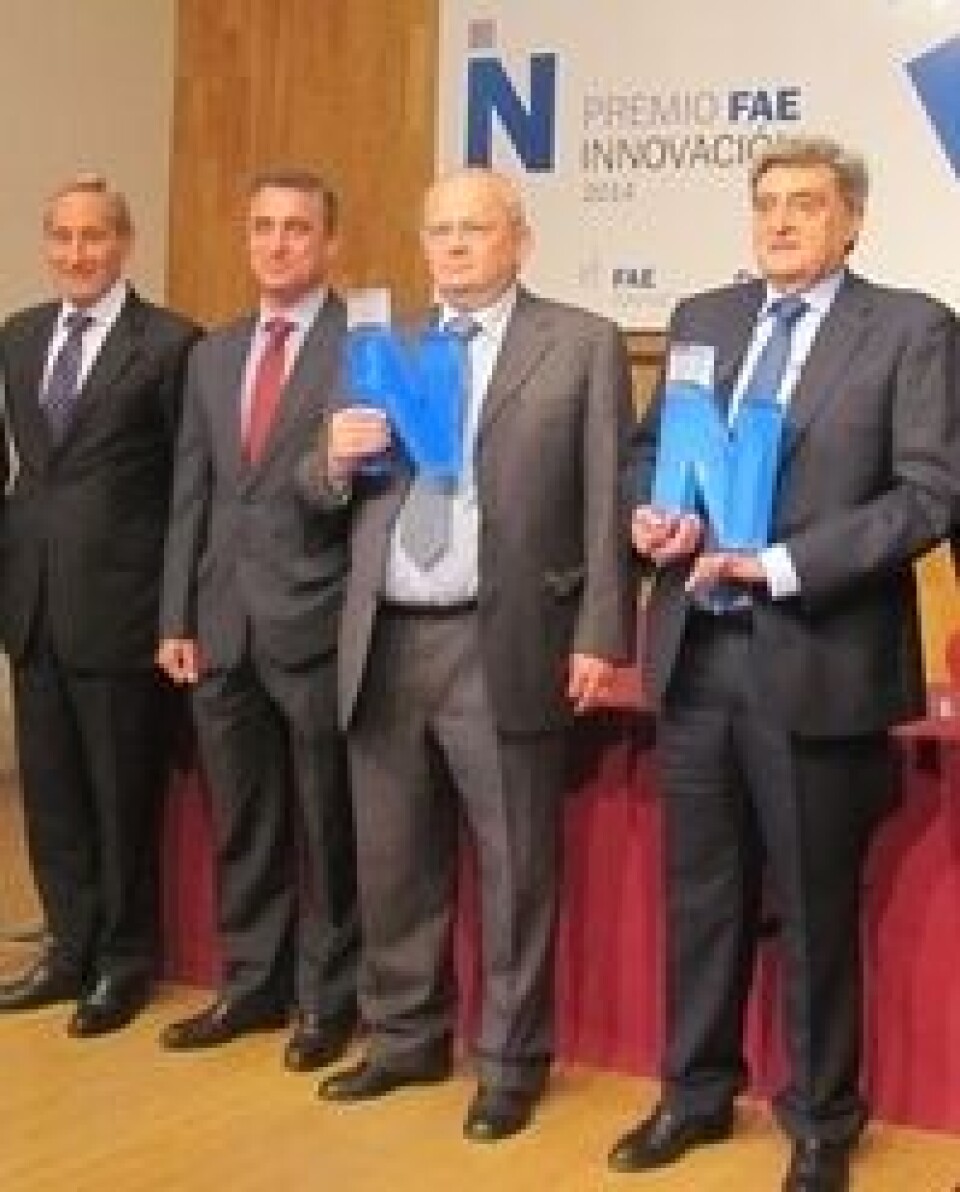 Det var i forrige uke Skretting mottok prisen i Spania. Foto: Skretting