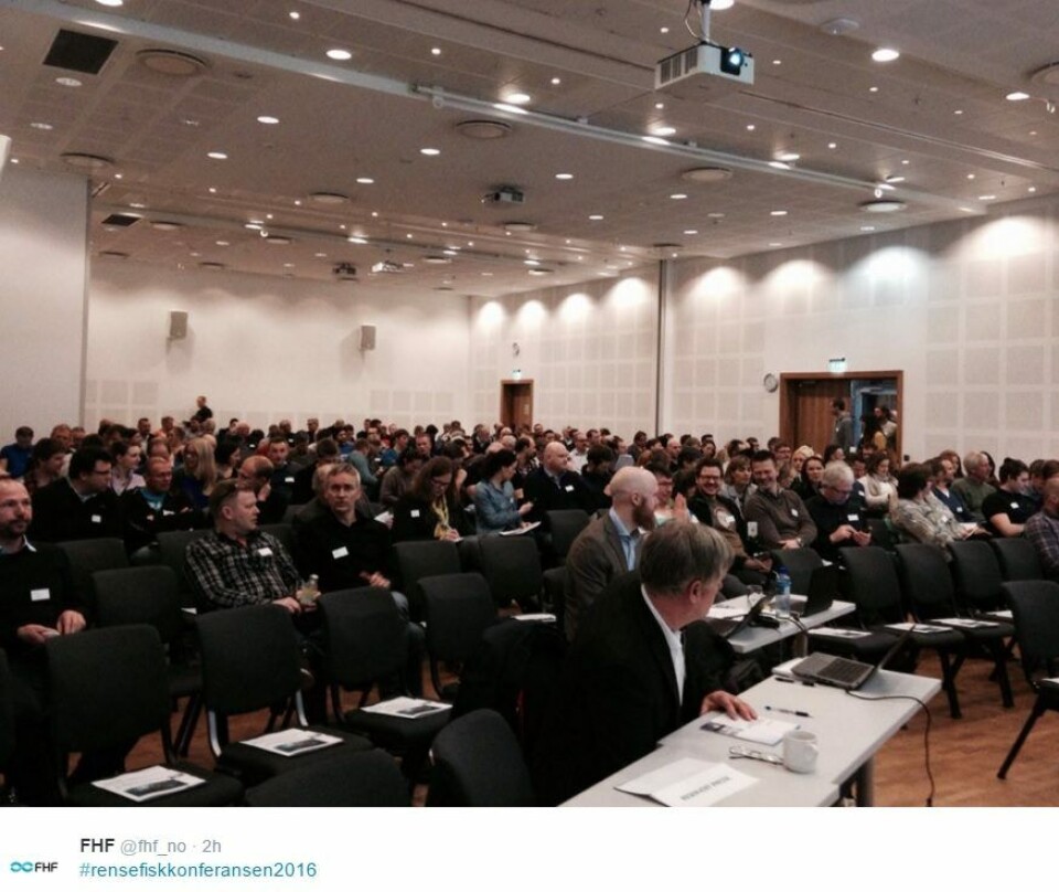 Årets rensefisk-konferanse. Foto: Twitter/FHF.