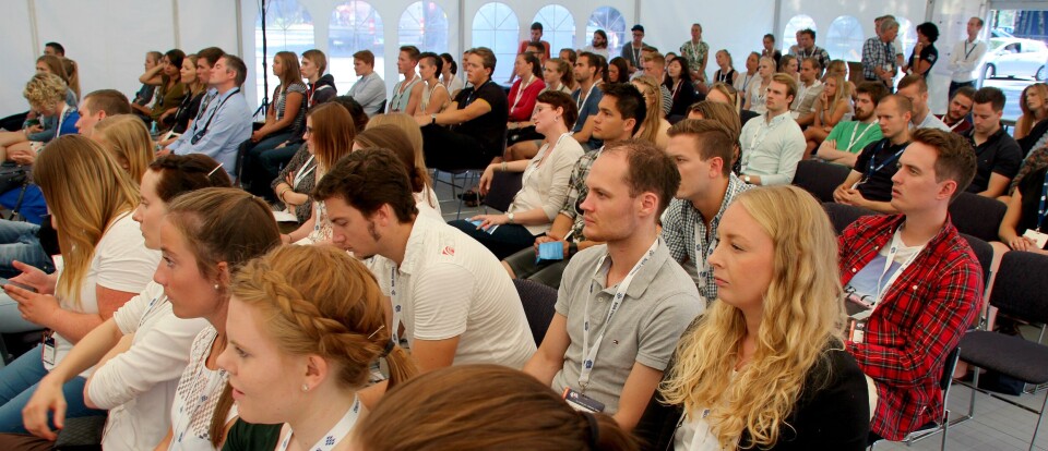 Over 200 videregåendeelever og studenter fra universitetene i Trondheim, Bergen, Tromsø og Ås møtte opp på studentdagen på Aqua Nor 2015.