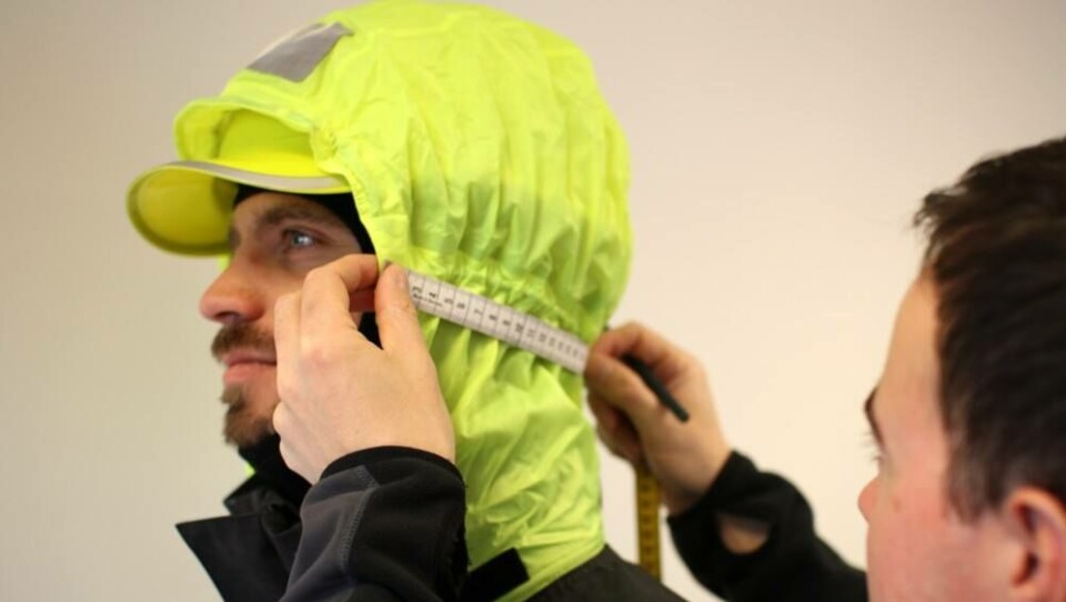 Arbeidsantrekk, hette, måling