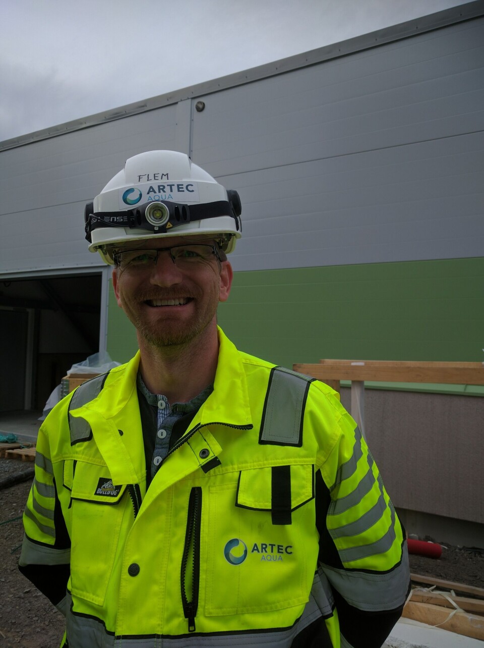 Bjørnar Flem er prosjektleder i Artec Aqua AS, og leder arbeidet med Cermaq Forsan-anlegget. Foto: Anders Thyri