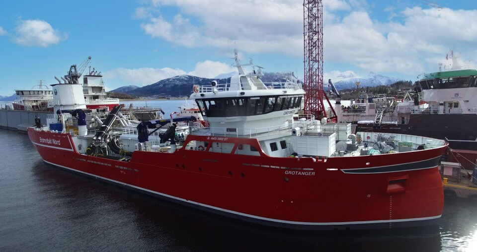 Nybygget er av verftets eget design av typen AAS 3002 ST med et rom brønnvolum på 3000 kbm. Foto: Aas Mekaniske Verksted